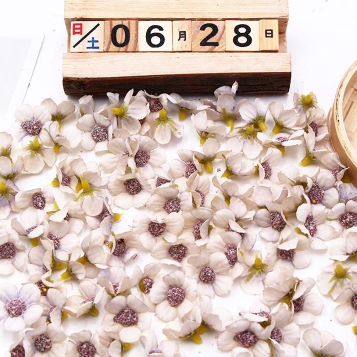 Têtes De Fleurs Artificielles Pivoine Roses - Crème - 15 Pcs - Tissu En