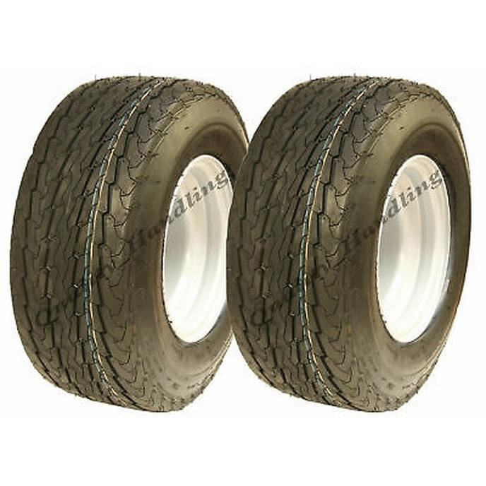 16.5x6.50-8 Remorque Pneu 100 Pcd Jante 6ply High Speed Légal Tondeuse - Set 2