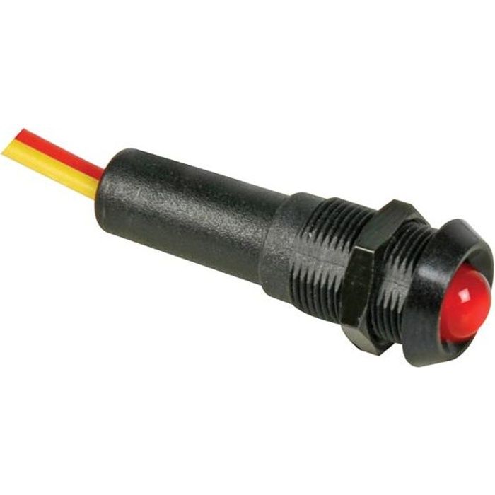 VOYANT LED ROUGE 12V BOITIER NOIR Cdiscount Bricolage