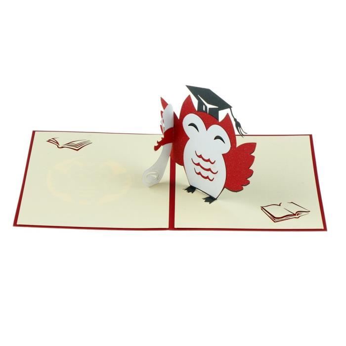 Tlgv Chapeau De Doctorat Dessin Anime 3d Rouge Cartes De VÅux De Chouette Carte Cadeau De Remise De Diplome Des Enseignants Jour F Achat Vente Carte Correspondance Chapeau De Doctorat