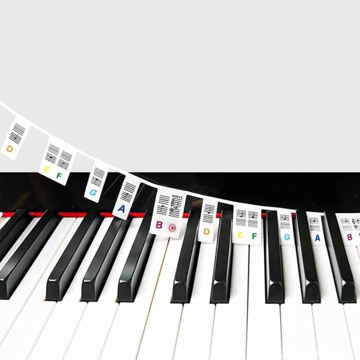 Autocollants de Clavier Piano 88 Touches,Autocollants de Piano