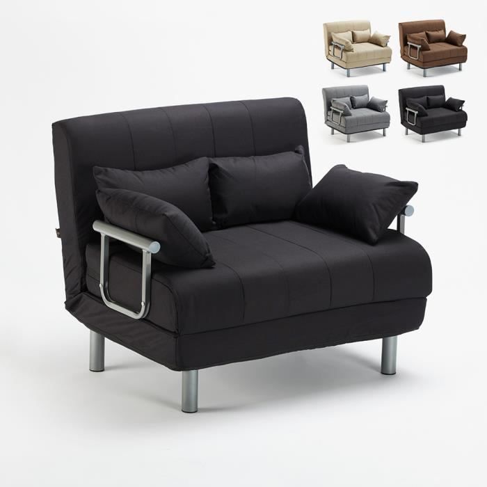 canape lit convertible en tissu deborah twin couleur noir achat vente canape sofa divan cdiscount