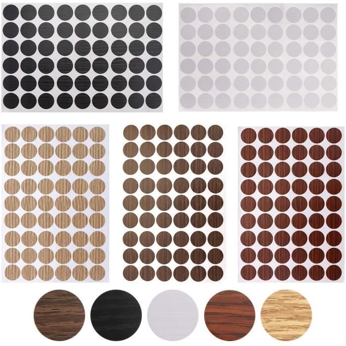 311 Pièces Cache Vis Blanc, 12mm/14mm/21mm Cache Trou