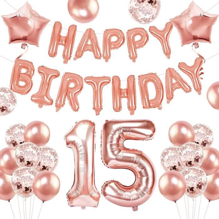 Ballons Anniversaire 15 An Or Rose 15er Anniversaire Fille Ballon Happy Birthday Banniere Ballons Decoration Ballon 15 Ans Fill Cdiscount Maison Ballons Anniversaire 15 An Or Rose 15er Anniversaire Fille Ballon Happy Birthday Banniere Ballons Decoration Ballon 15 Ans Fill Cdiscount Maison