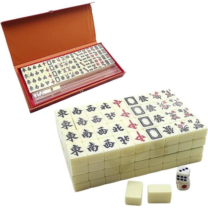 Mini Jeu De Majong Chinois, 144 Pièces De Tuiles De Mahjong, Ensembles