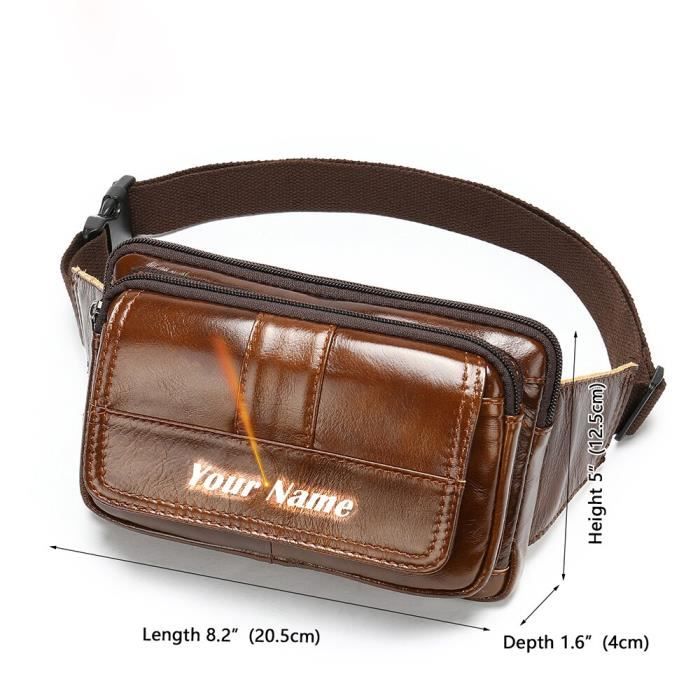 Sac banane Sac banane en cuir souple et Durable pour hommes et