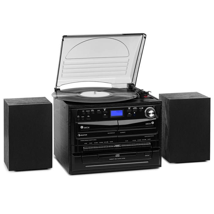 Chaine Hifi Auna 388 Dab Tuner Fm Dab Platine Vinyle Noir Chaine Hi Fi Avis Et Prix Pas Cher Cdiscount