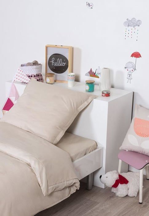 Drap Housse Uni Coton - COTE DECO - Enfant 90x190 - Couleur ficelle - 100% coton - Bonnet 25 cm Drap Housse Uni Coton - COTE DECO - Enfant 90x190 - Couleur ficelle - 100% coton - Bonnet 25 cm