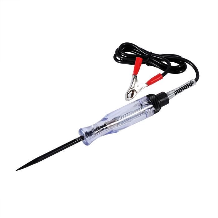 Testeur De Circuit Électrique Stylo 6V-24V - Pour Voiture, Camion, Camping-Car - Avec Pince Croco