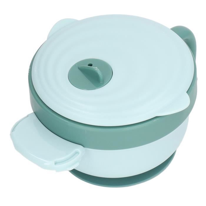 Lot De 4 Bols à Ventouse Pour Bébé - Inox 304, Incassables, Sans BPA, Avec Couverts - Dès 6 Mois