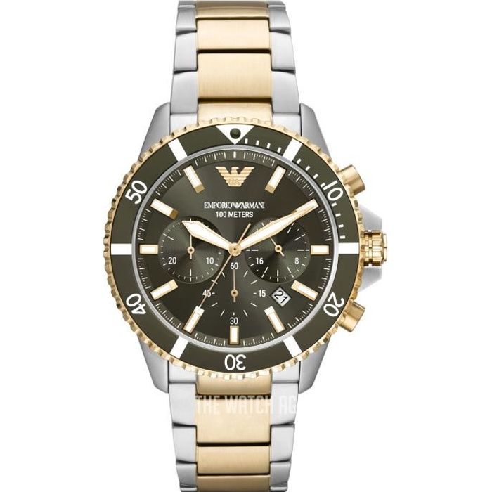 Montre - Emporio Armani - AR11361 - Quartz - Chronographe - Acier inoxydable multicolore Montre - Emporio Armani - AR11361 - Quartz - Chronographe - Acier inoxydable multicolore
