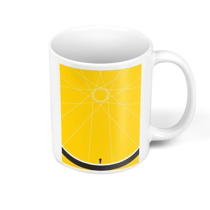 Mug en céramique rayures verticales jaune