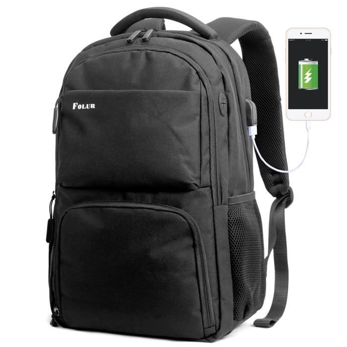 Sac A Dos Pour Ordinateur Portable 15 6 Pouces Avec Chargement Usb Pour Homme Et Femme Loisirs Noir Achat Vente Sac A Dos Informatique 0733430968991 Cdiscount