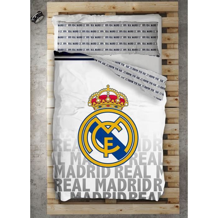 Housse De Couette Officielle Atlético De Madrid - Lit 90 Cm - Produit Licencié Pour Supporters
