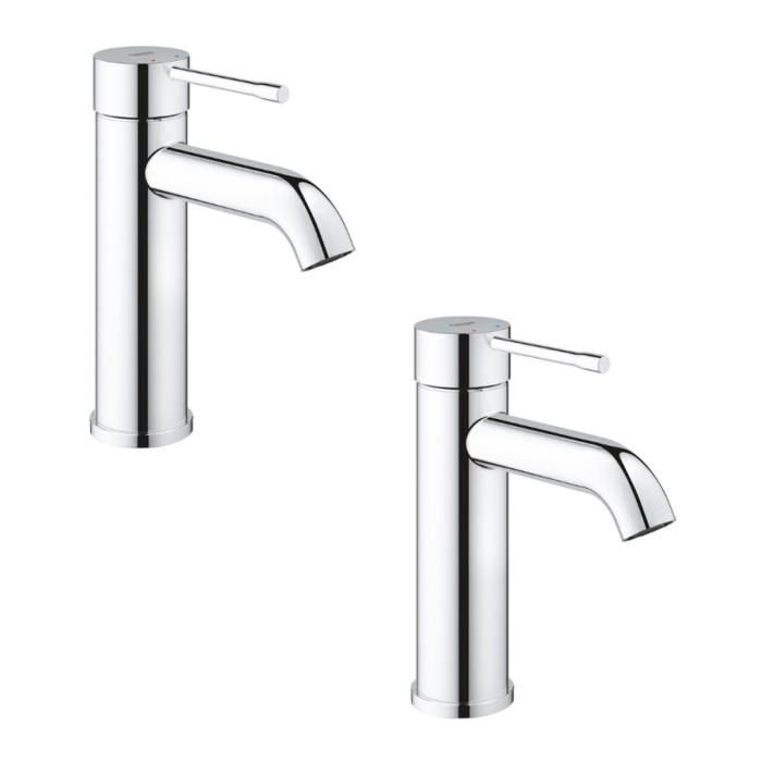 Grohe Lot de 2 mitigeurs lavabo Essence AquaGuide S sans vidage