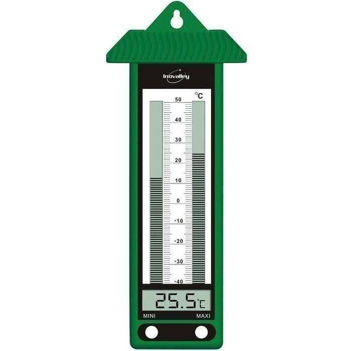 Thermomètre électronique INOVALLEY Mini Maxi Intérieur et extérieur - vue 2