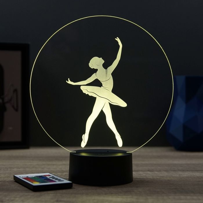 Lampe 3D Sport Danseuse – LED – Idée Cadeau – Fabriquée en France