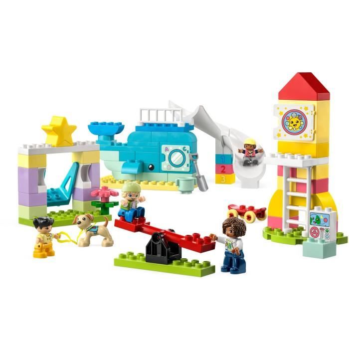 LEGO® DUPLO 10991 L’Aire de Jeux des Enfants, Jouet pour Apprendre les Lettres, Chiffres et Couleurs