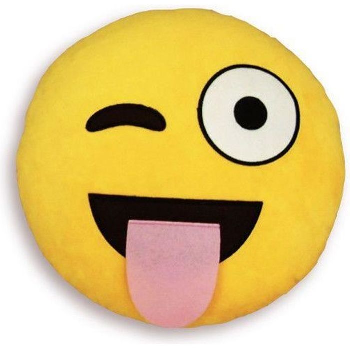 Coussin Emoticone Emoji Tire La Langue 32 Cm Cdiscount Maison Coussin Emoticone Emoji Tire La Langue 32 Cm Cdiscount Maison