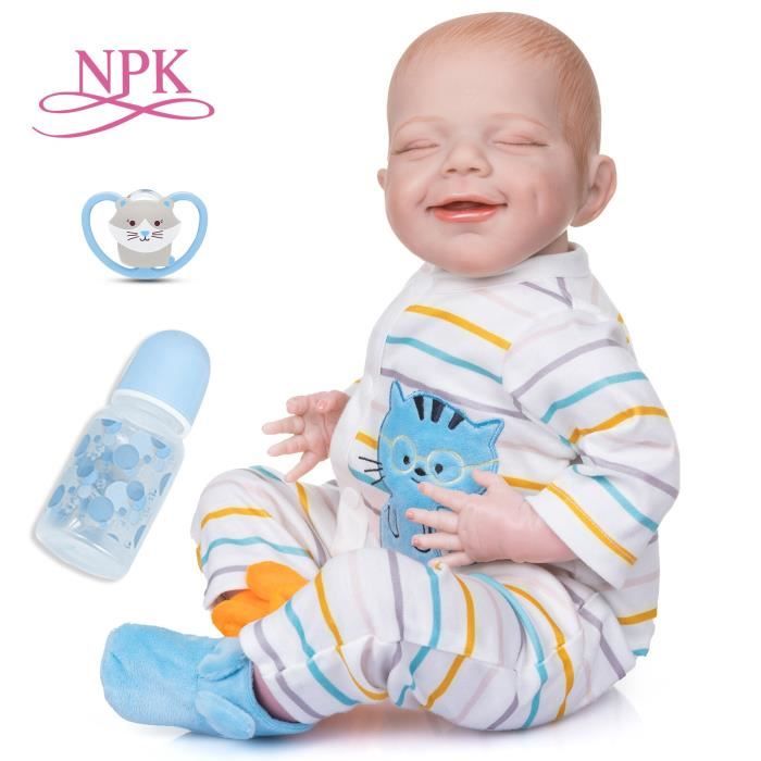 NPK �?? poup?�e b?�b?� endormie, taille r?�aliste avril, corps doux, 3D, teint de peau Flexible avec 