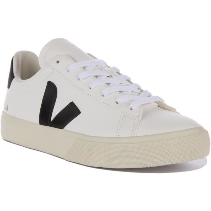 Veja Baskets En Cuir Blanc / Noir Pour Femme
