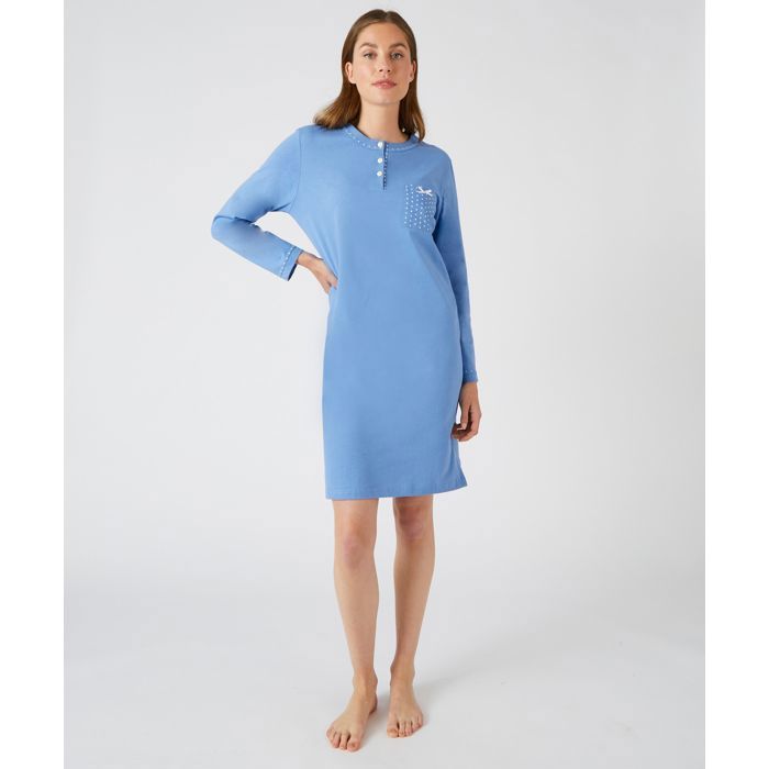 Chemise de nuit Damart Chemise de nuit manches longues maille
