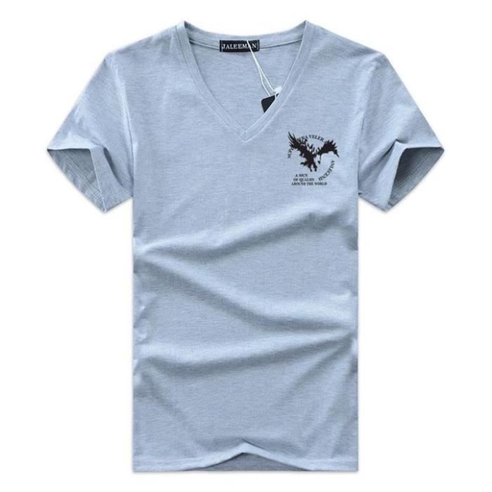 Tee shirt homme col v grande taille on sale