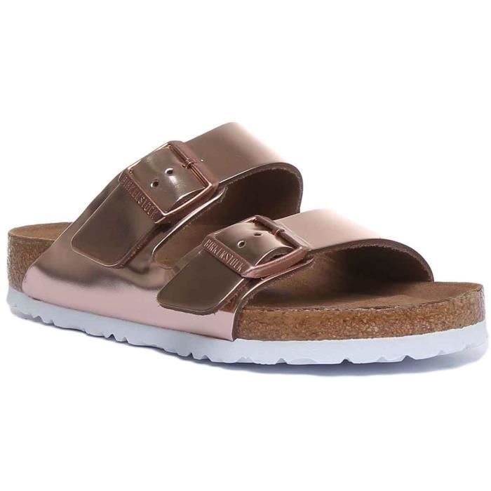 Sandale Arizona cuivre pour femmes BIRKENSTOCK deux brides et