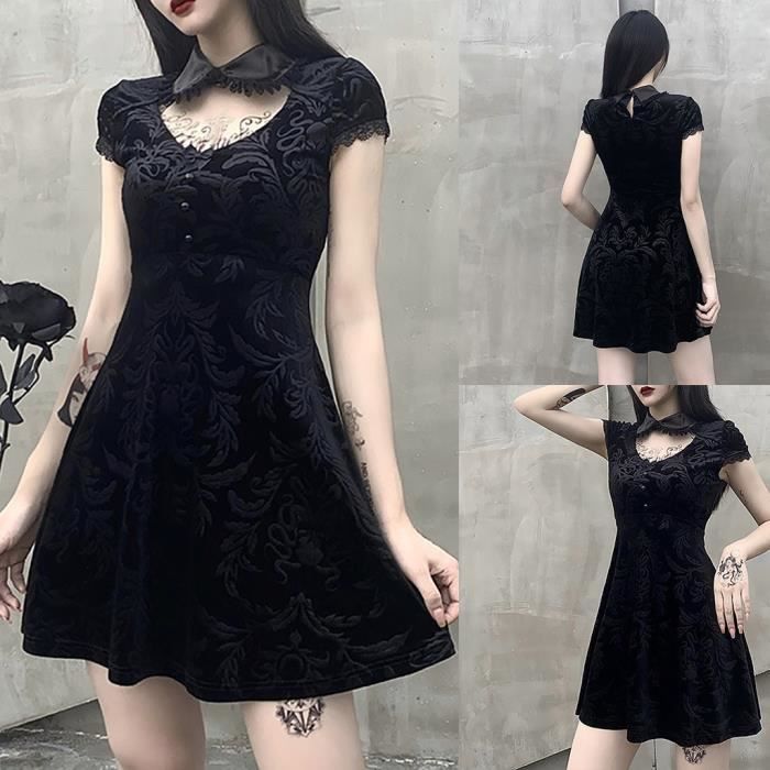 Robe dentelle col claudine hot sale