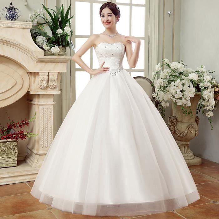 XXXL2021 nouvelles robes de mariée fleur blanche robe de mariée bralette à l'extérieur bretelles voile princesse robe de mariée