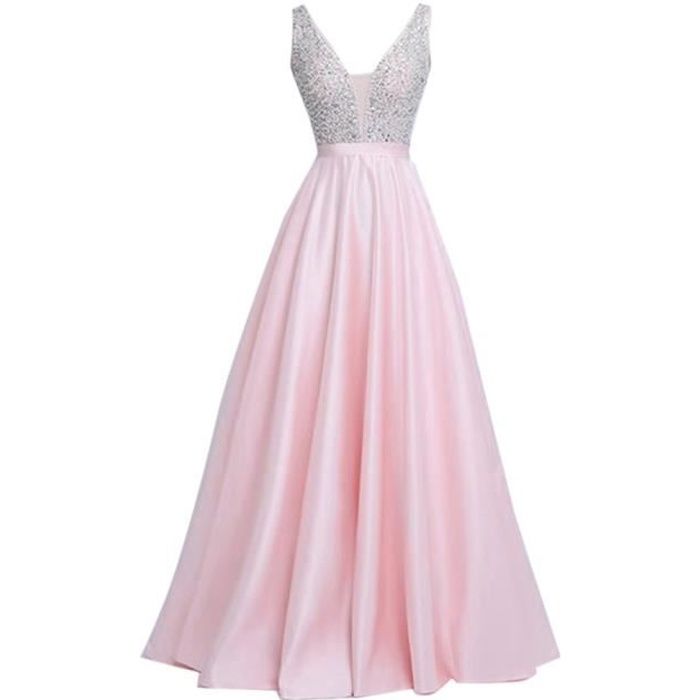 Élégant Femme Paillette Robe de Soirée Longue Pour Mariage Cocktail
