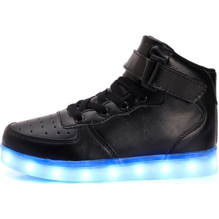 Chaussure LED Lumineuse Enfant KIANII Noir Haut top