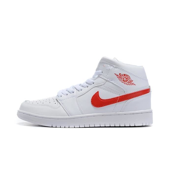 Nike air jordan blanche et rouge clearance