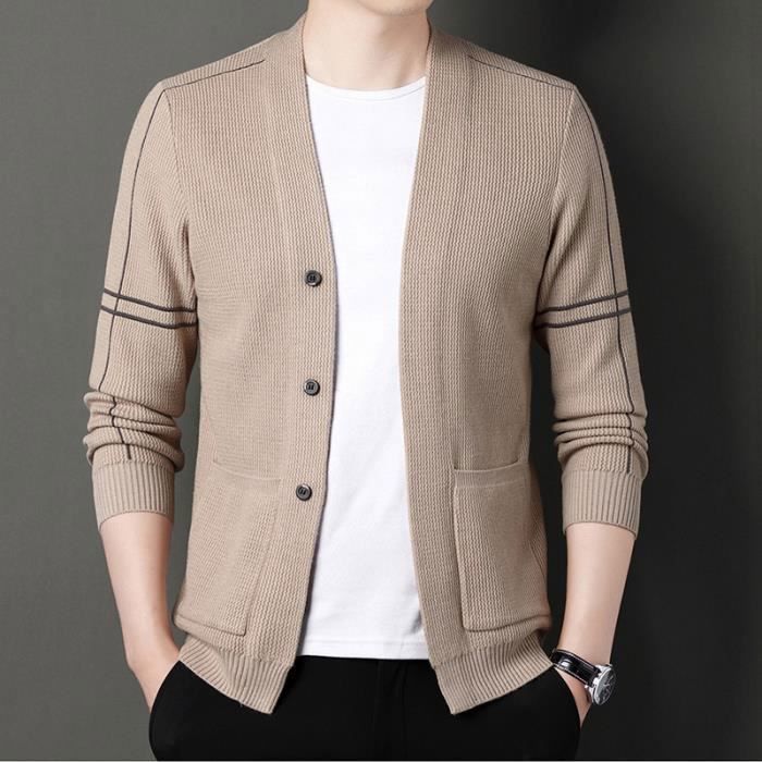 Cardigan camel sales homme