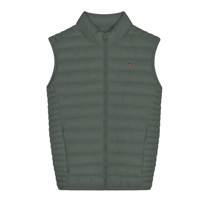 Doudoune sans manches TEDDY SMITH B terry Vert Homme Fermeture zip Col montant Green Cdiscount Pret a Porter