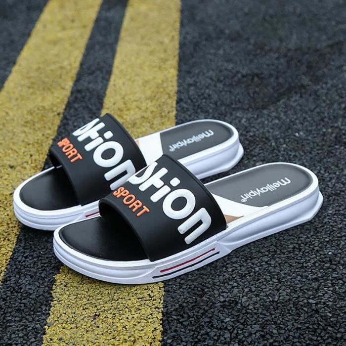 Sandales Tongs Homme Plage été - Rouge/marron, Semelle EVA, Tailles EU 40 à 44, Confortables Et Légères