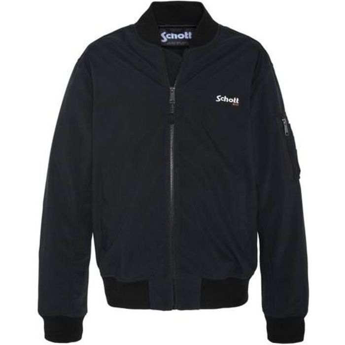 Blouson Schott BOMBERS SCHOTT KYSON BLACK Noir Homme Noir Cdiscount Pret a Porter