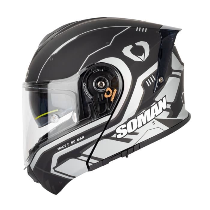 Casque de course à double lentille pour moto,pare-soleil intérieur modulaire,casquettes tout Casque de course à double lentille pour moto,pare-soleil intérieur modulaire,casquettes tout