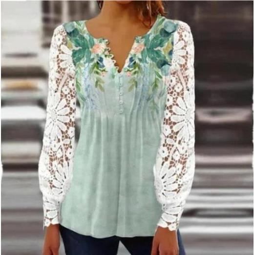 Chemisier femme chic dentelle cheap