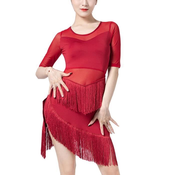 Gallo Romaine Robe De Danse Tango Latin Avec Gland Et Paillettes - Vert Vert Table Galle