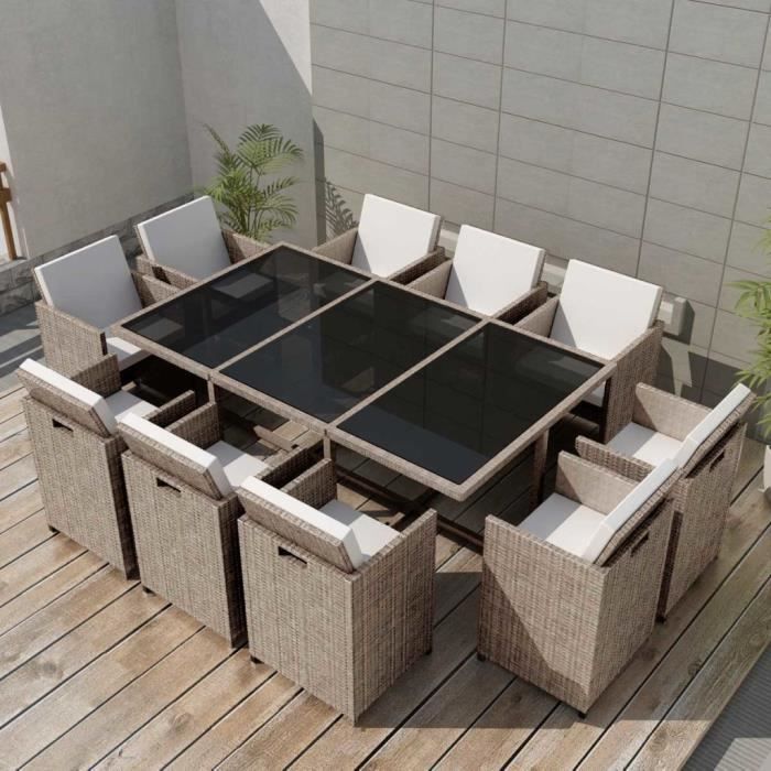 Jeu De Salle A Manger D Exterieur 31 Pcs Table A Manger Complet