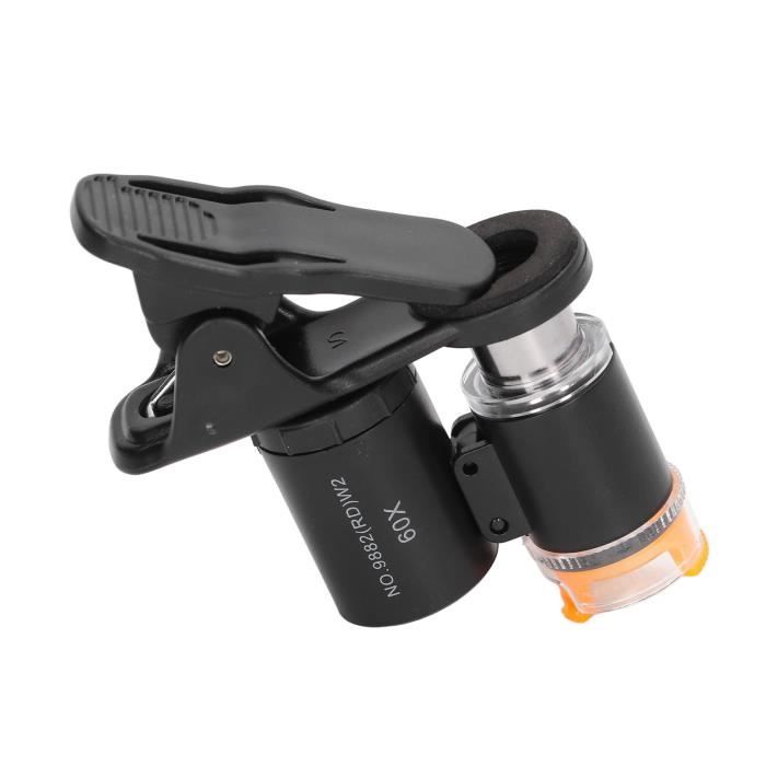 Microscope De Tlphone Portable Microscope 60X De Loupe De Lumire UV De Loupe Led Du Mini Tlphone Portable 89993174