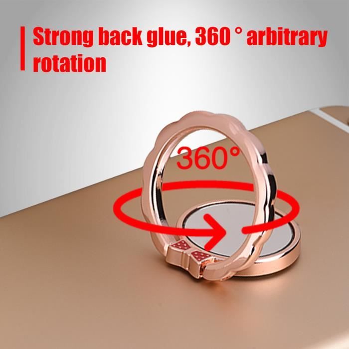 Anneau Support Téléphone Rotatif 360° MoreChioce - Bague Doigt Support Voiture Magnétique Noir