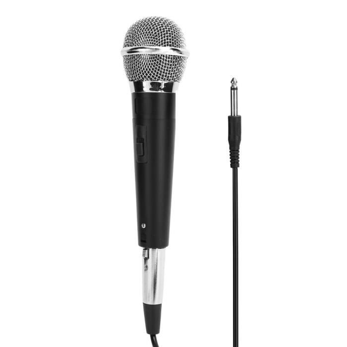 Qiilu micro portatif Microphone dynamique filaire Micro professionnel ...