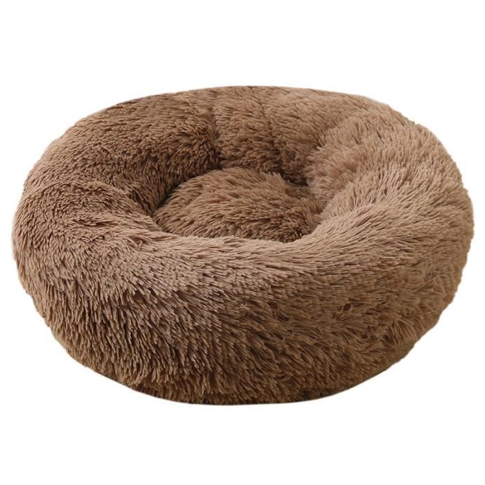 Meilleurs prix pour RNGCPTO Lit de Panier COUSSIN Pour Chat et Chien,Lit Rond en Peluche Douce et Confortable Panier Pour Chat Chien 50cm -Brun clair