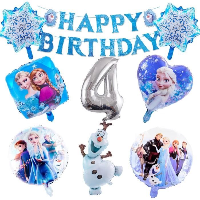 Lot De 9 Ballons D'Anniversaire Thème Chat - Pour Fille 4 Ans - Ballons Aluminium Et Latex - Décoration Fête