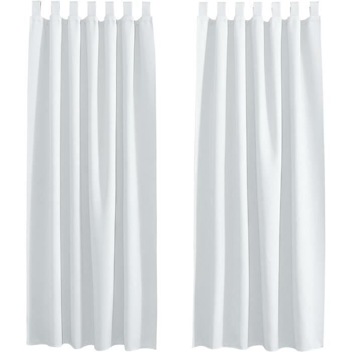 PONY DANCE Rideau Occultant - Lot De 2 Rideaux Salon Avec Oeillets Isolation Thermique Anti