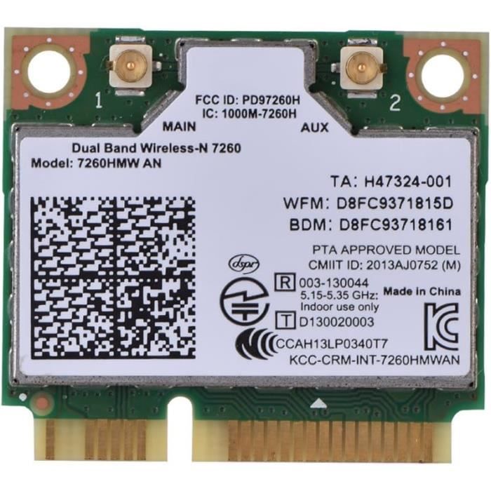 Scheda WiFi Lenovo 04X6010 Intel 7260HMW – Bluetooth 4.0, 300Mbps, Mini PCIe, Usata