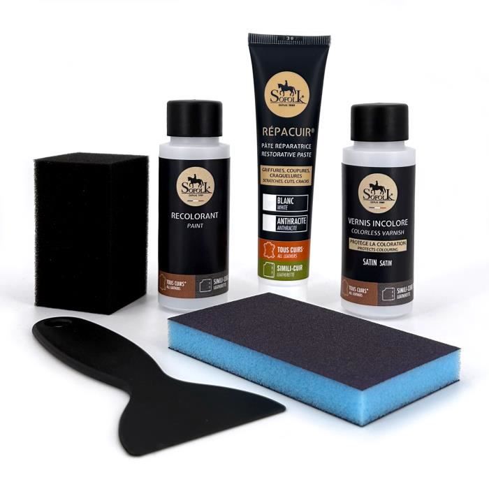 kit de renovation cuir sofolk pour volant siege auto chaise sellerie chaussure bordeaux ral 3011 cdiscount sport