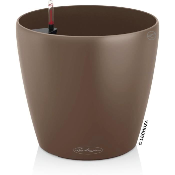 Pot De Fleurs Lechuza Classico - Réserve D'eau, Blanc, 43x40cm, Intérieur/extérieur, Fabriqué En Allemagne